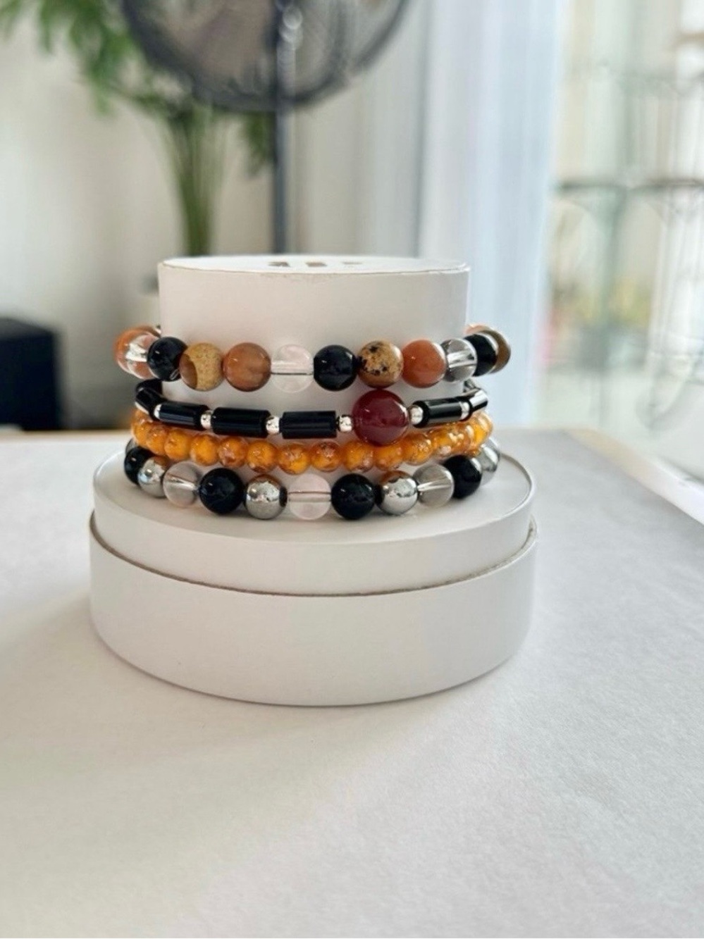 Ryze Party Pam Consultant Staxx Beaded Bracelet Stack Phoenix Stretch Bracelet